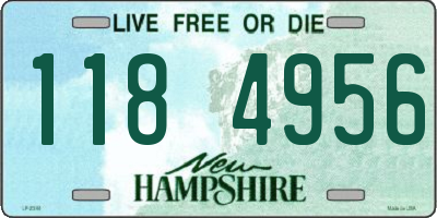 NH license plate 1184956