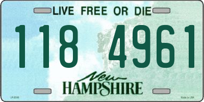 NH license plate 1184961