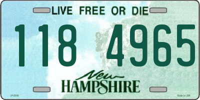 NH license plate 1184965