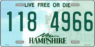 NH license plate 1184966