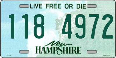 NH license plate 1184972