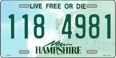 NH license plate 1184981