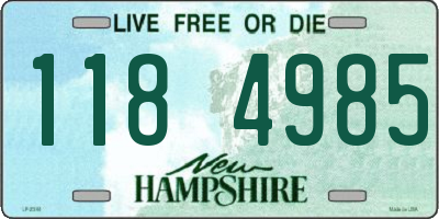 NH license plate 1184985
