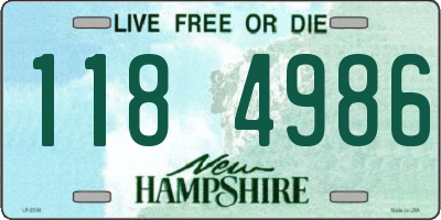 NH license plate 1184986