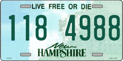 NH license plate 1184988