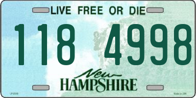 NH license plate 1184998