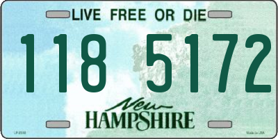 NH license plate 1185172