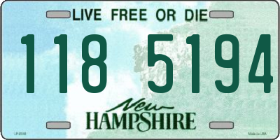 NH license plate 1185194