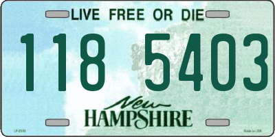 NH license plate 1185403