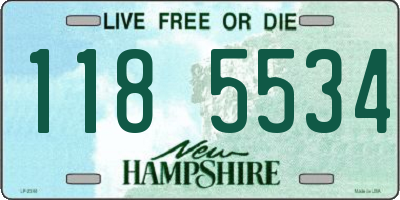 NH license plate 1185534