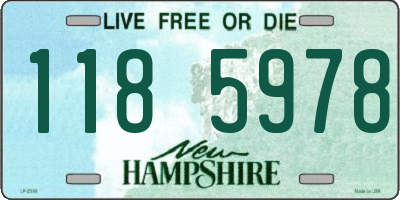 NH license plate 1185978