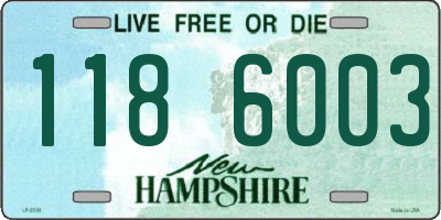 NH license plate 1186003