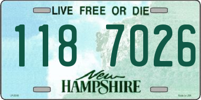 NH license plate 1187026