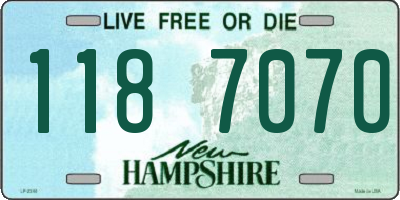 NH license plate 1187070