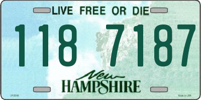 NH license plate 1187187