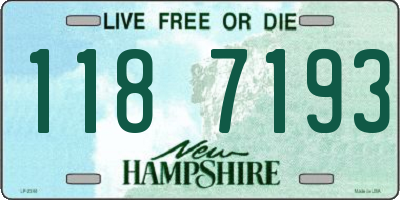NH license plate 1187193