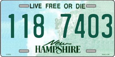 NH license plate 1187403