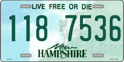NH license plate 1187536