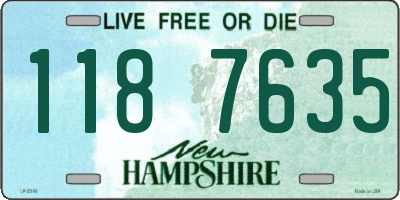 NH license plate 1187635