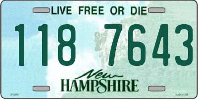 NH license plate 1187643