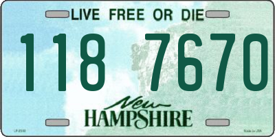 NH license plate 1187670