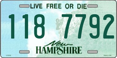 NH license plate 1187792