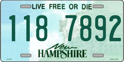 NH license plate 1187892