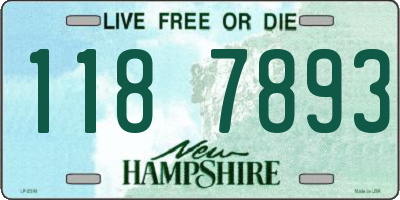 NH license plate 1187893