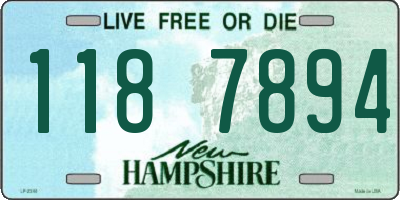 NH license plate 1187894