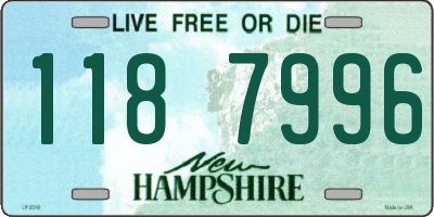 NH license plate 1187996