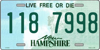 NH license plate 1187998