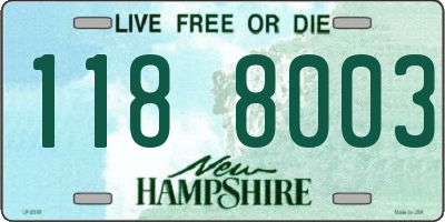 NH license plate 1188003