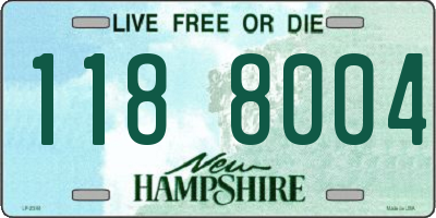 NH license plate 1188004
