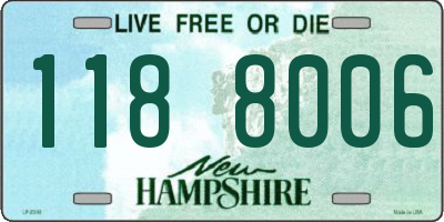 NH license plate 1188006