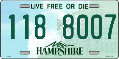 NH license plate 1188007