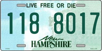 NH license plate 1188017