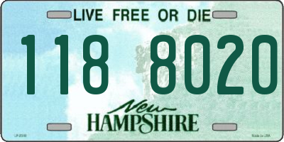 NH license plate 1188020
