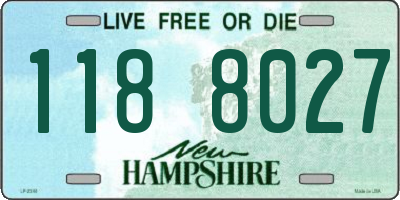NH license plate 1188027