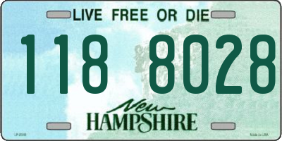 NH license plate 1188028