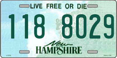 NH license plate 1188029