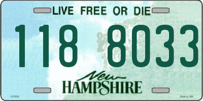 NH license plate 1188033