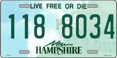NH license plate 1188034