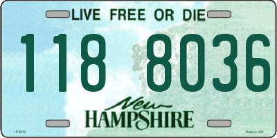 NH license plate 1188036