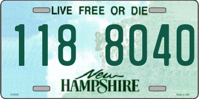 NH license plate 1188040