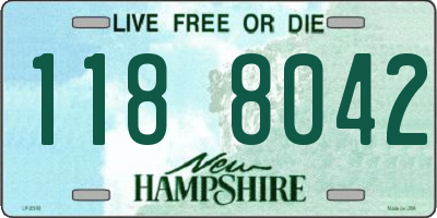 NH license plate 1188042