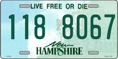 NH license plate 1188067