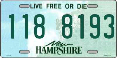 NH license plate 1188193