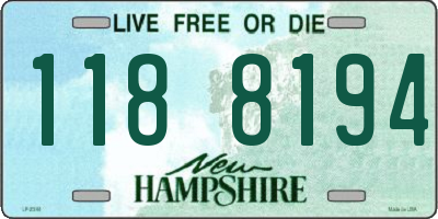 NH license plate 1188194