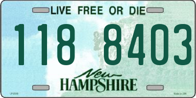 NH license plate 1188403