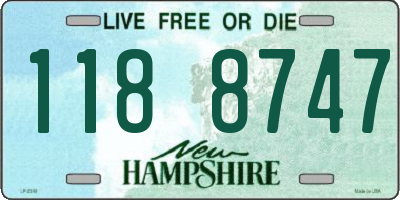 NH license plate 1188747